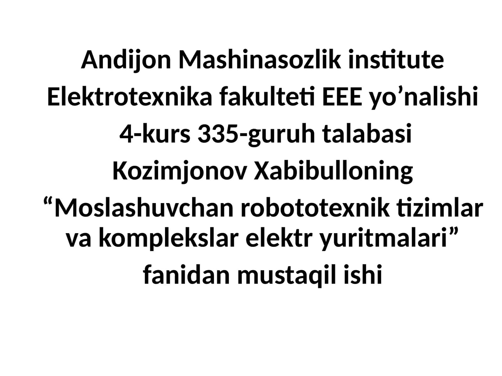 Elektryuritmalarni muxim turi