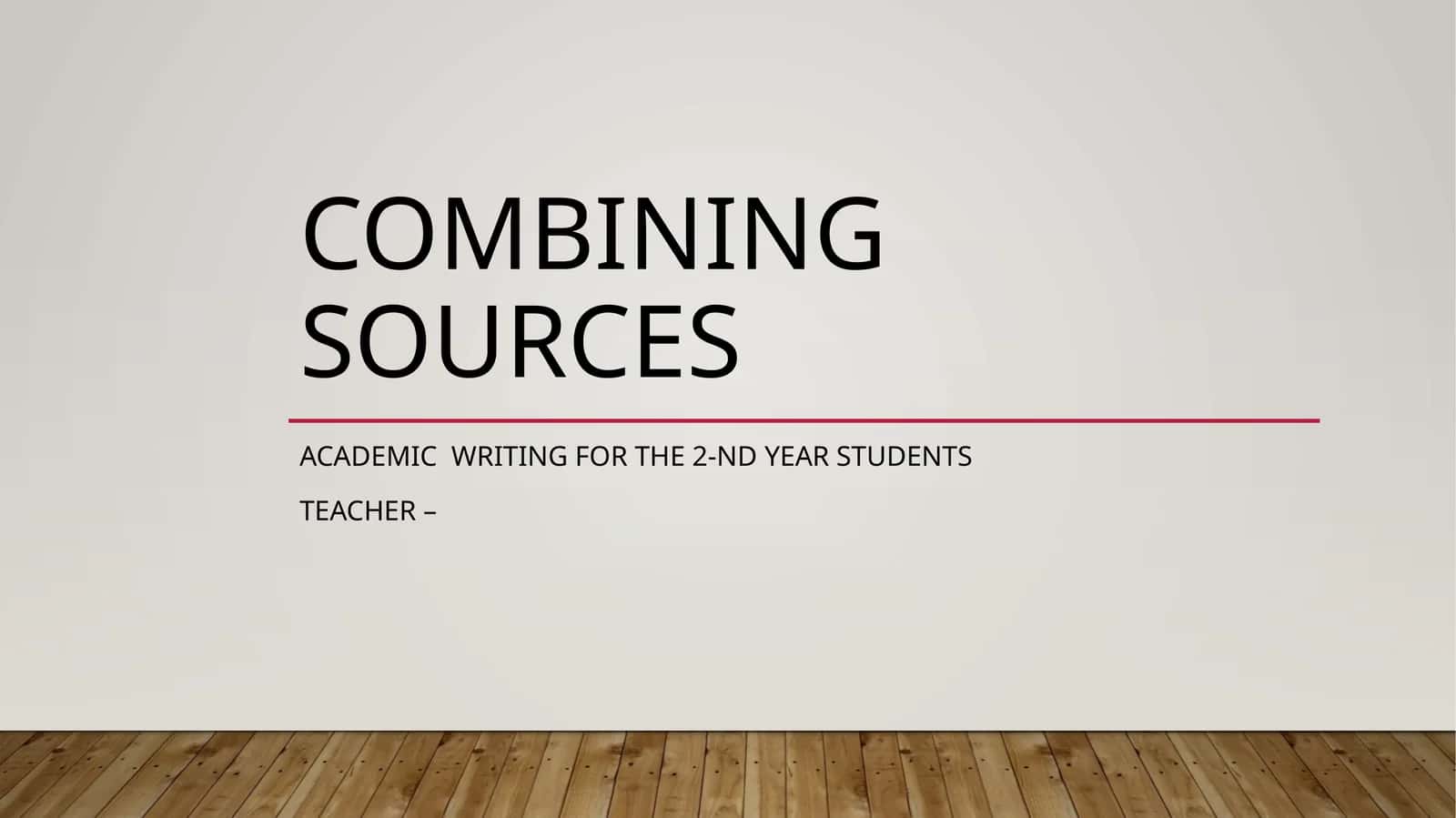 Academic writing for the 2-nd year students