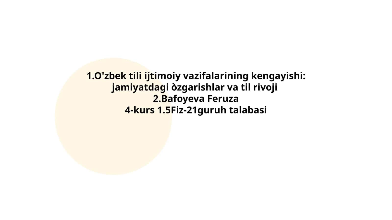 O'zbek tili ijtimoiy vazifalarining kengayishi: jamiyatdagi òzgarishlar va til rivoji