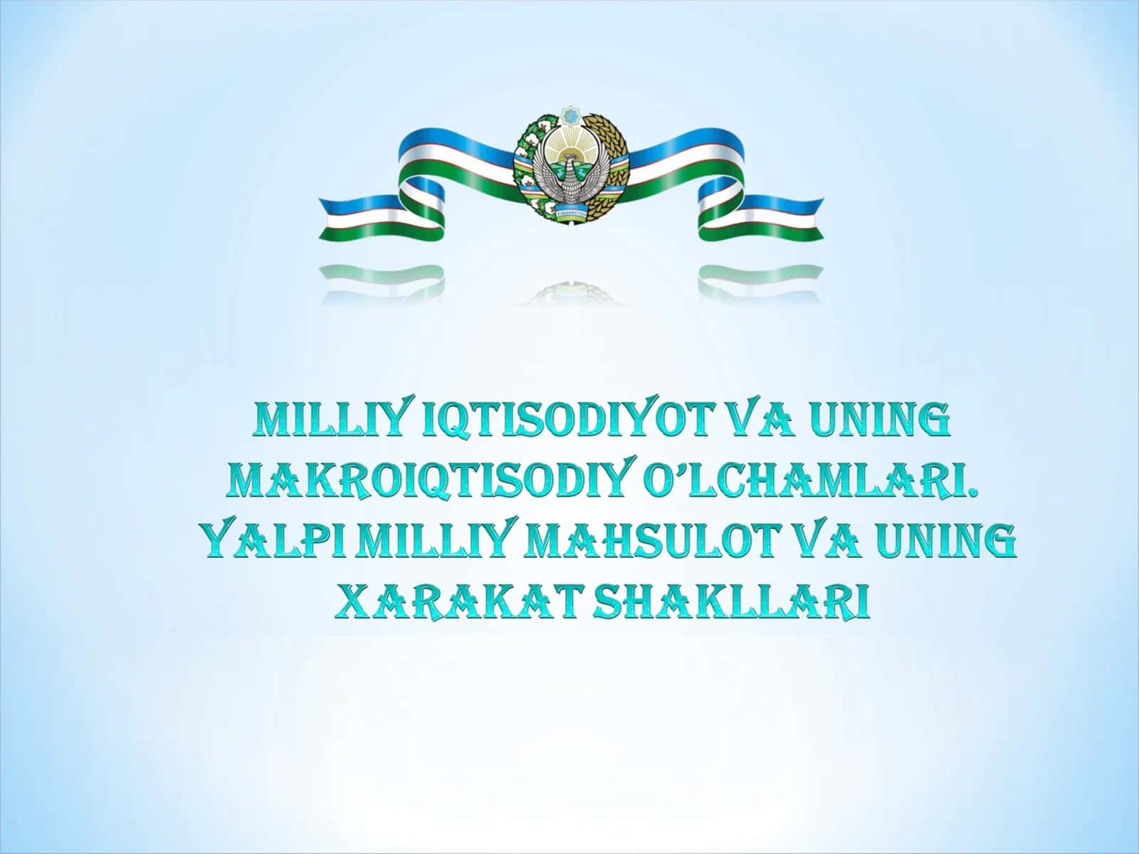 Milliy Iqtisodiyot