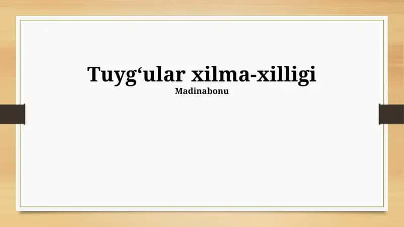 Tuygʻular xilma-xilligi