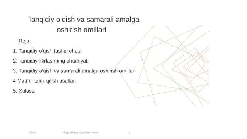 Tanqidiy o‘qish va samarali amalga oshirish omillari
