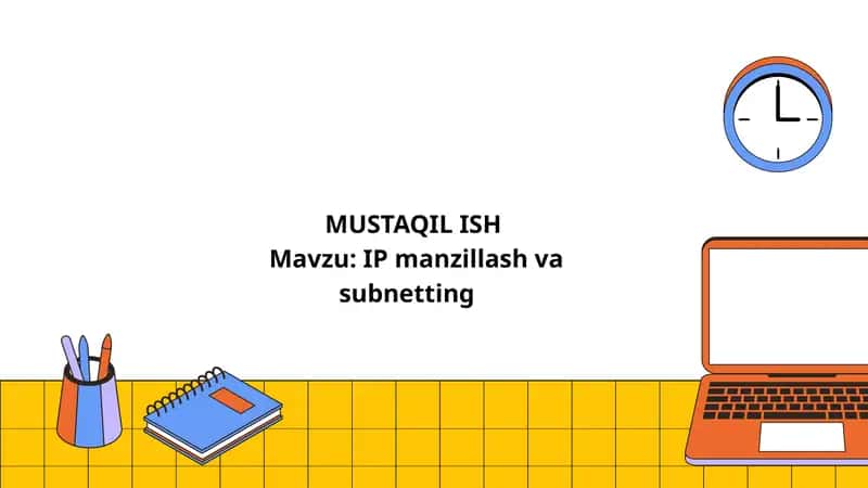 IP Manzillash va Subnetting
