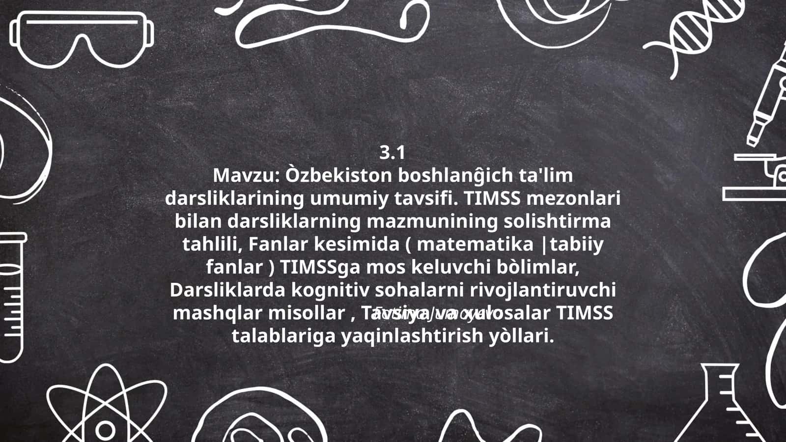 Òzbekiston boshlanĝich ta'lim darsliklarining umumiy tavsifi