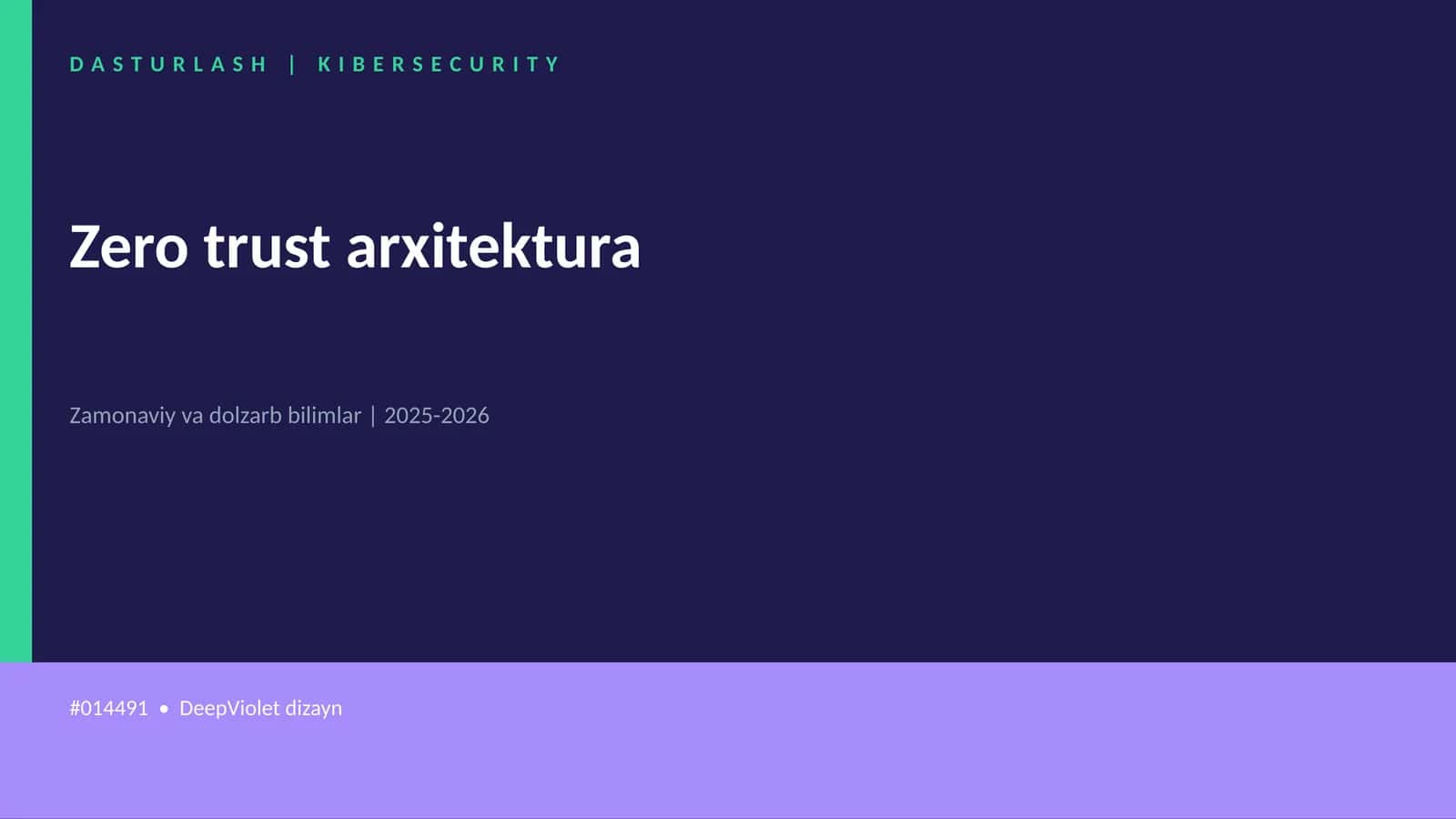 Zero trust arxitektura