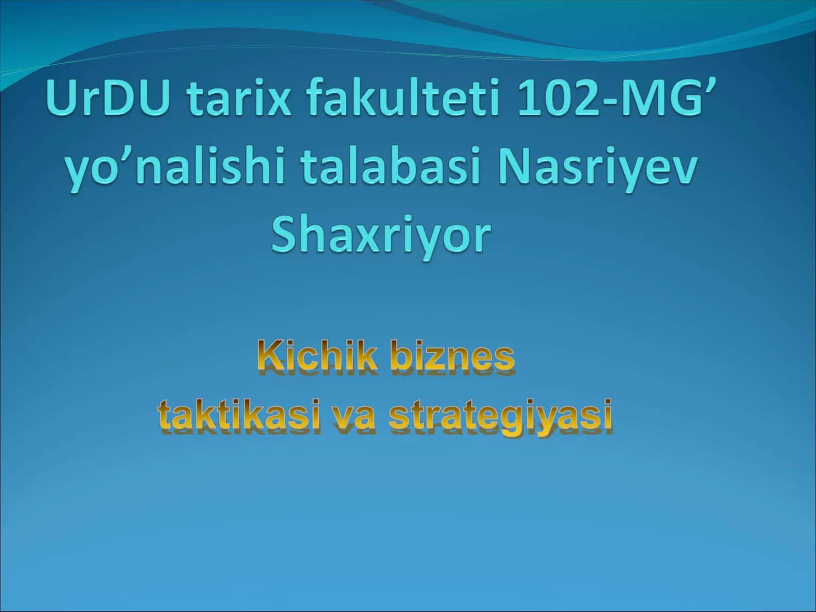 Iqtisodiyot va iqtisodiy islohatlar
