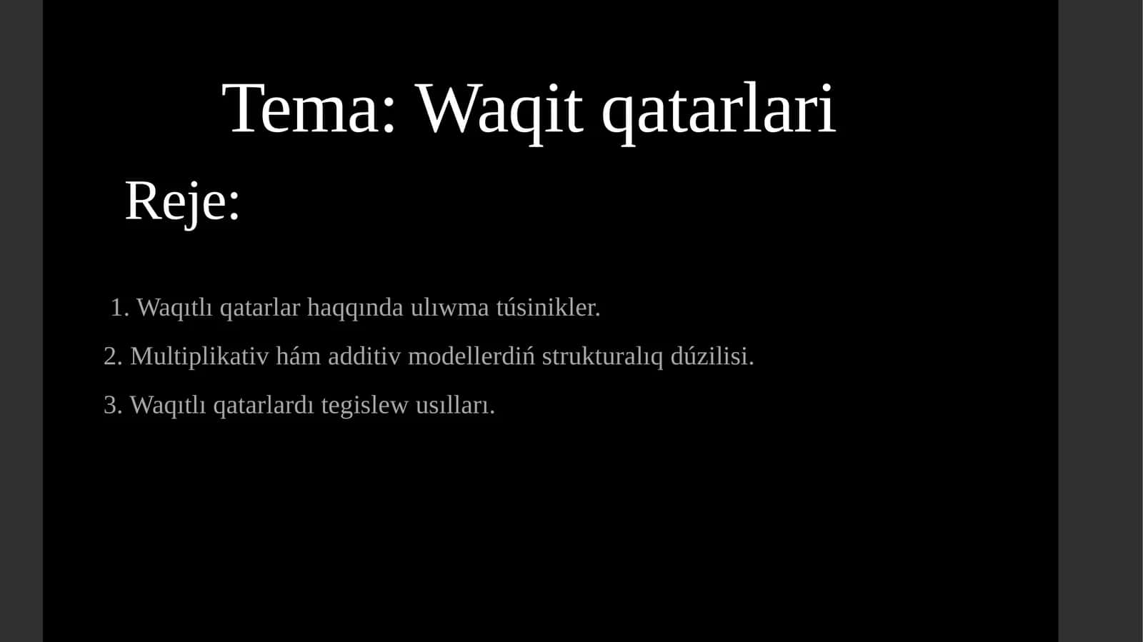 waqitli qatarlar