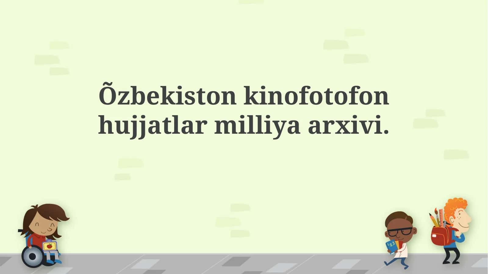 Õzbekiston kinofotofon hujjatlari Milliya arxivi