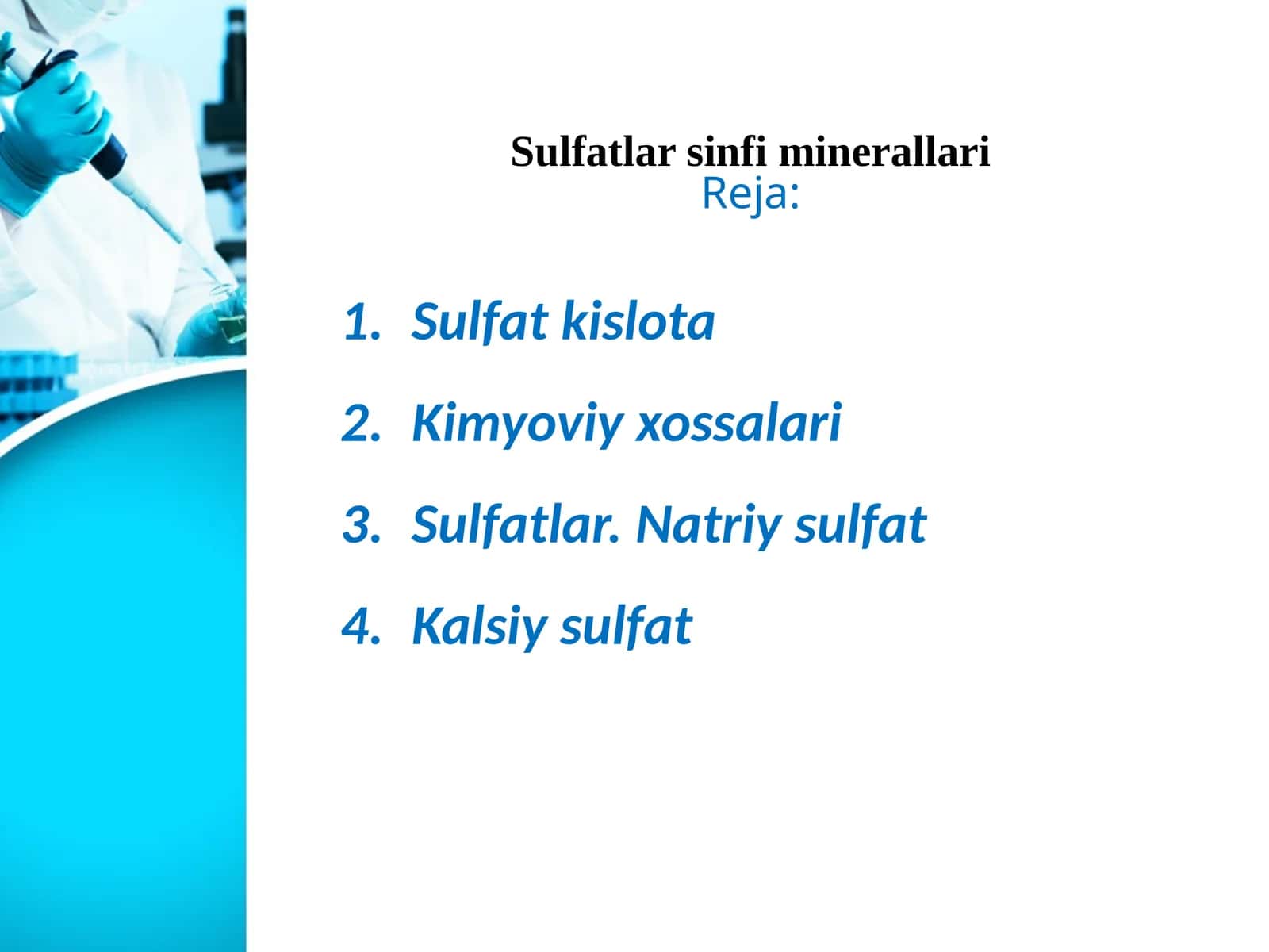 Sulfatlar sinfi minerallari