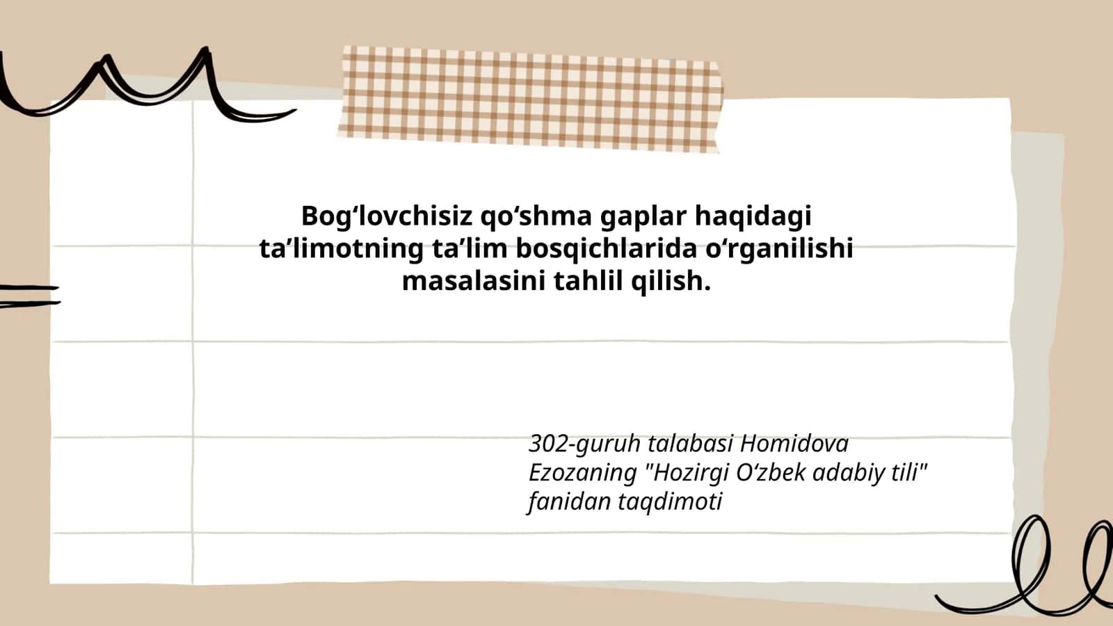 Hozirgi O‘zbek adabiy tili
