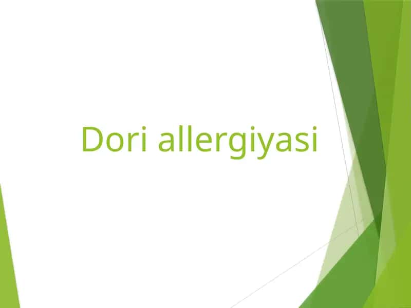 Dori    allergiyasi