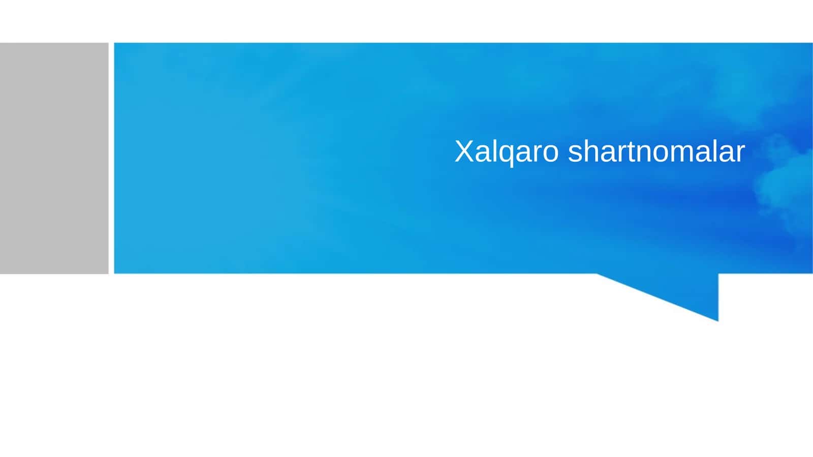 Xalqaro shartnomalar