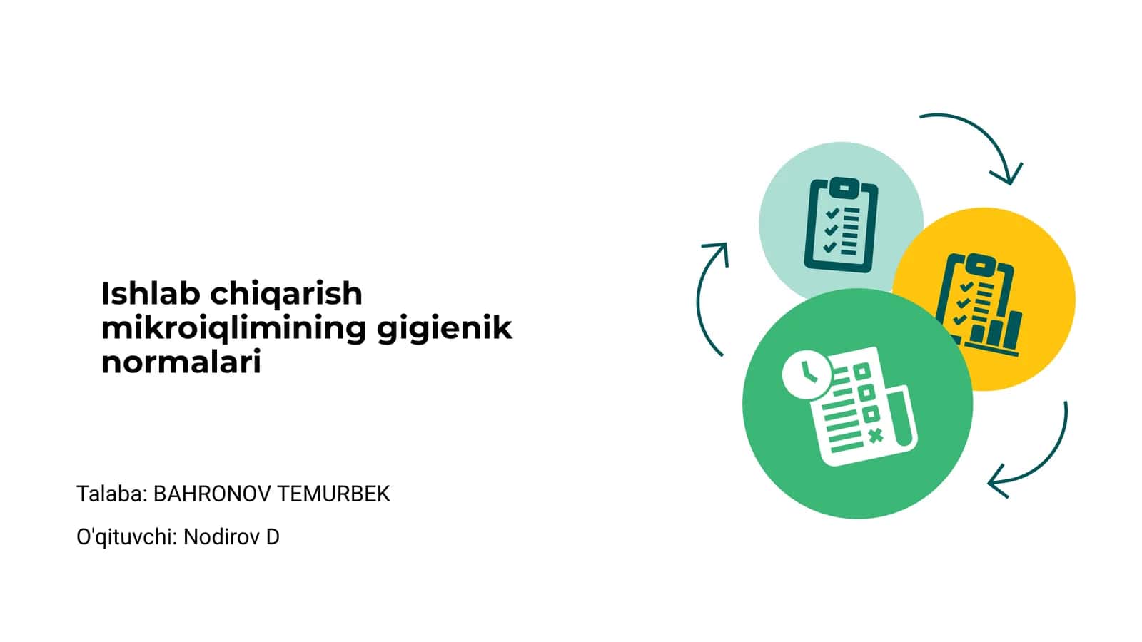 Ishlab chiqarish mikroiqlimining gigienik normalari