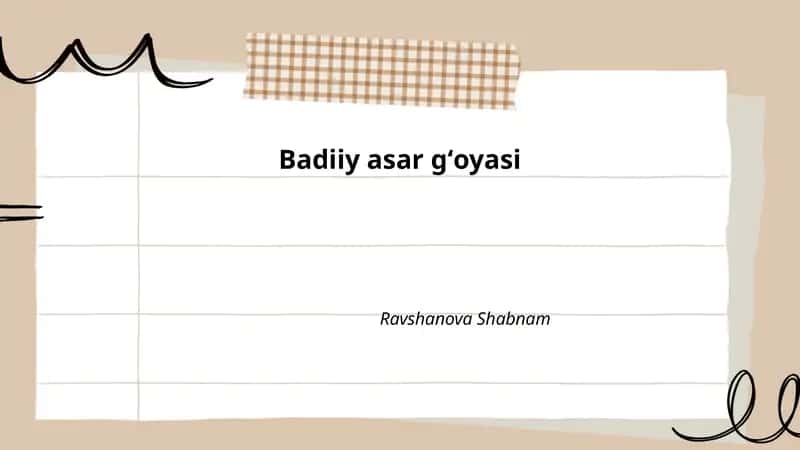 Badiiy asar gʻoyasi
