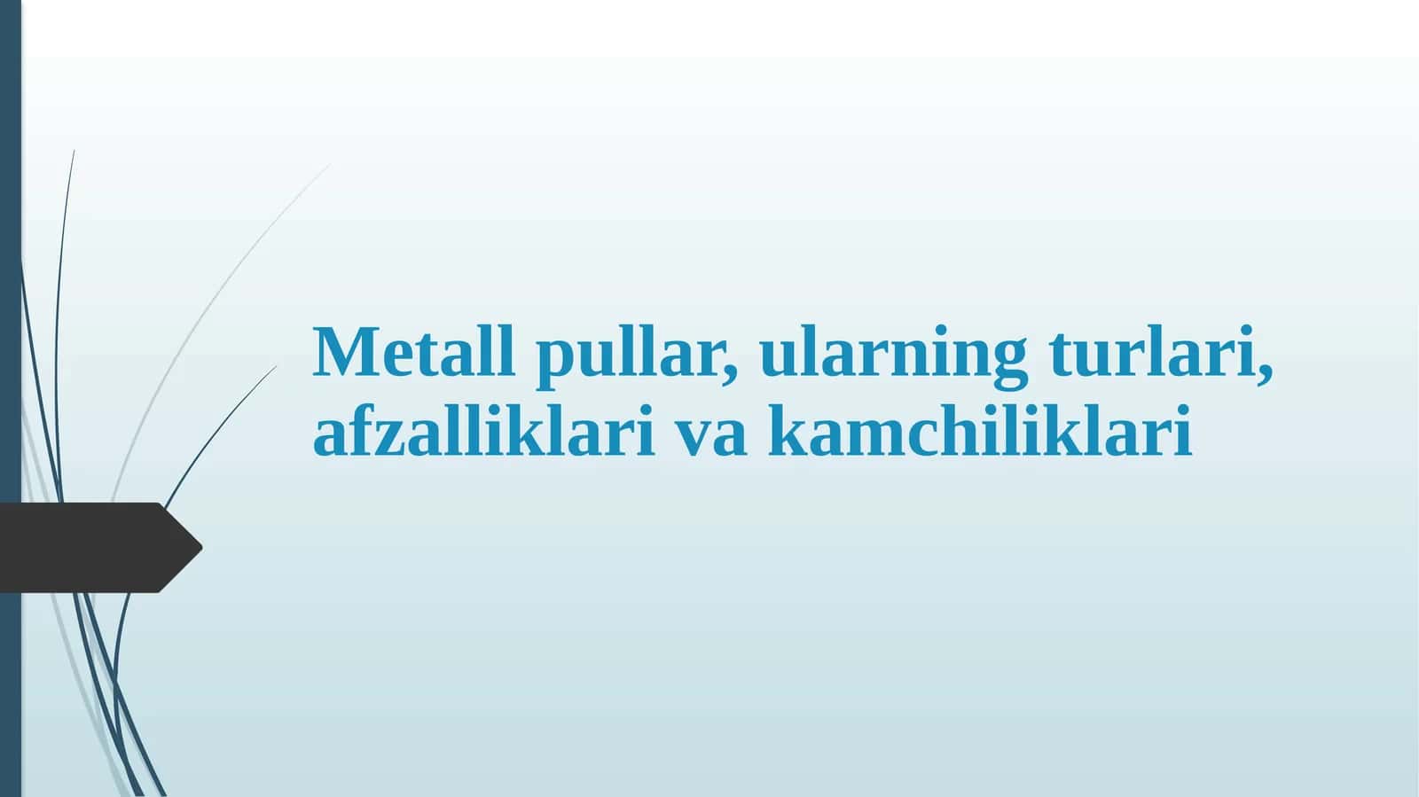 Metallpullar,ularningturlari,afzalliklarivakamchiliklari