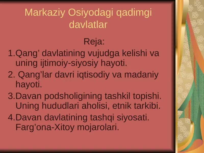 Markaziy Osiyodagi qadimgi davlatlar