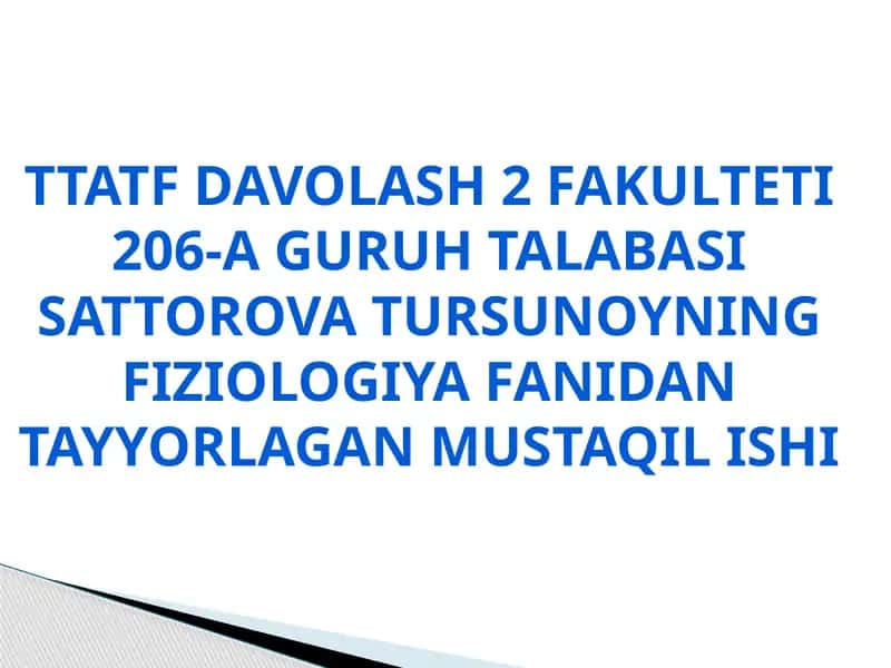 Odam va hayvonlar ingichka Va yo’g’on ichagida ovqat Hazm bo’lisini o’ziga xosligi