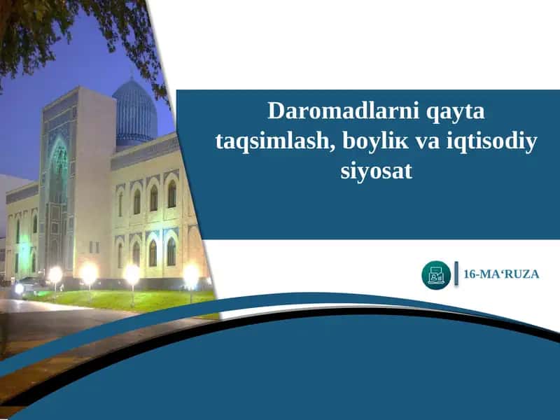 Daromadlarni qayta taqsimlash, boylik va iqtisodiy siyosat