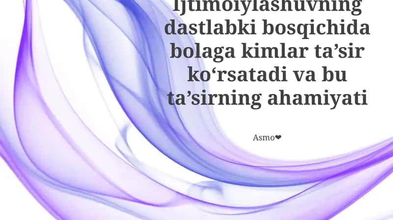 Erta Bolalik Rivojlanishi: Oila Ta'sirining Ahamiyati