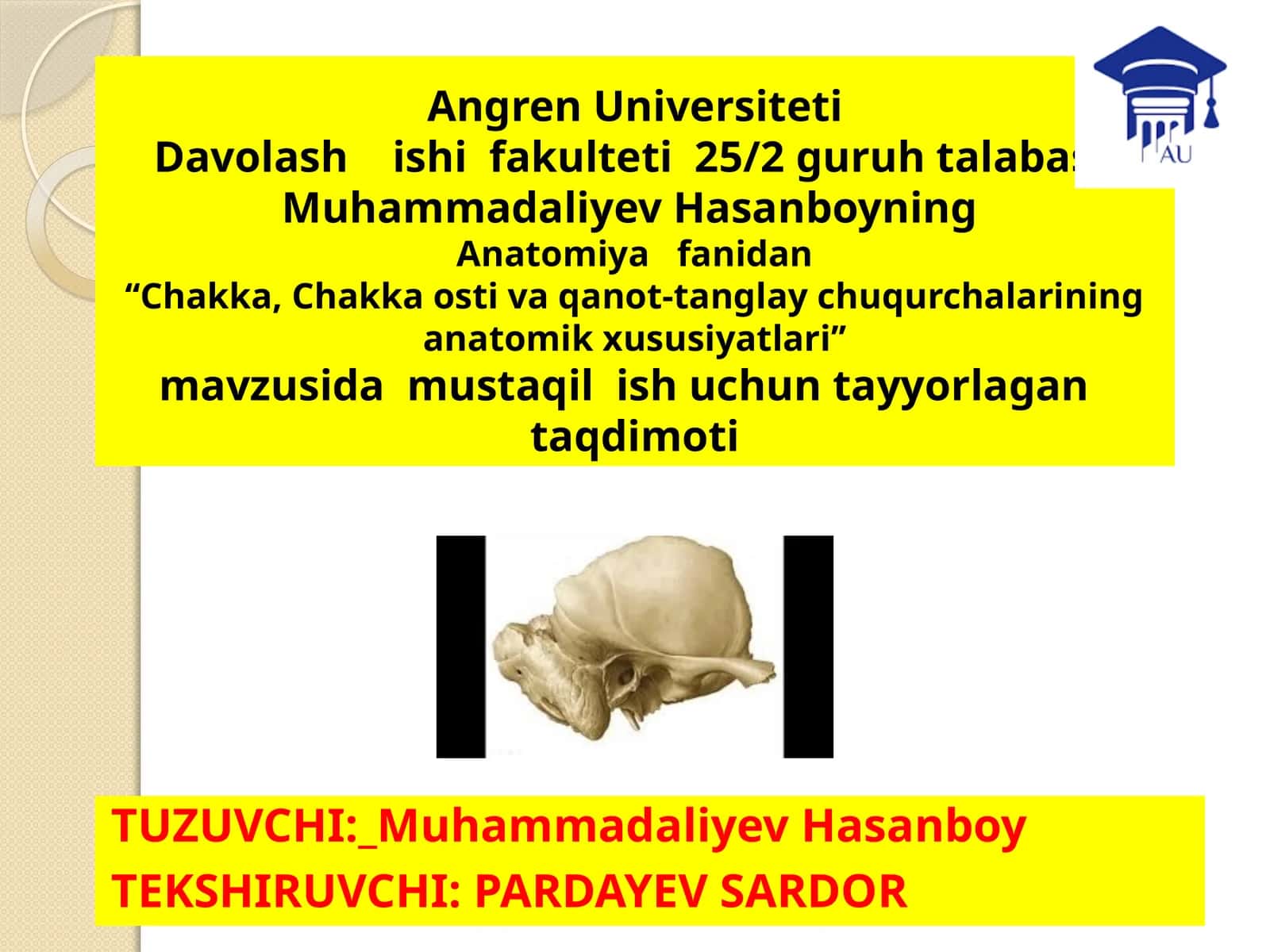 Chakka, Chakka osti va qanot-tanglay chuqurchalarining anatomik xususiyatlari