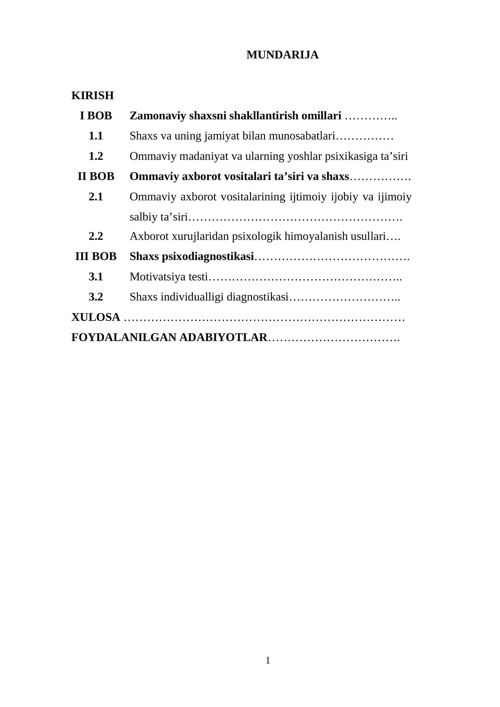 Zamonaviy shaxsni shakllantirish omillari