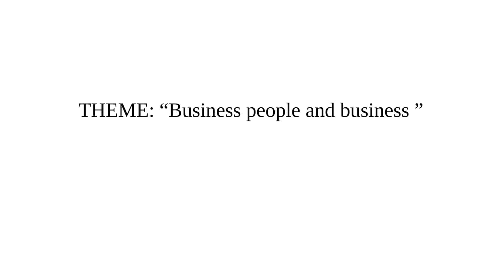 Business people and business