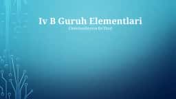 Iv B Guruh Elementlari
