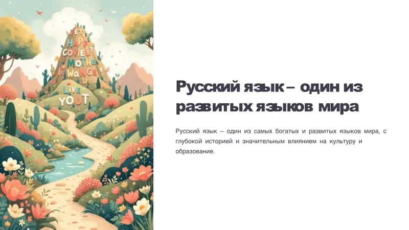 Русский язык – один из развитых языков мира