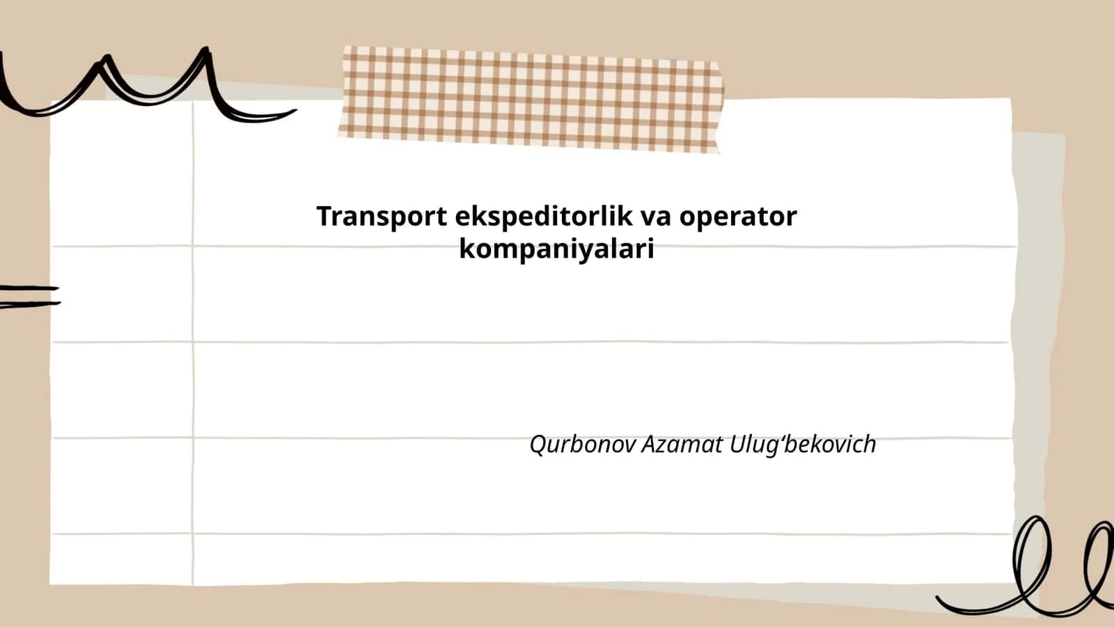Transport Ekspeditorlik va Operator Kompaniyalari