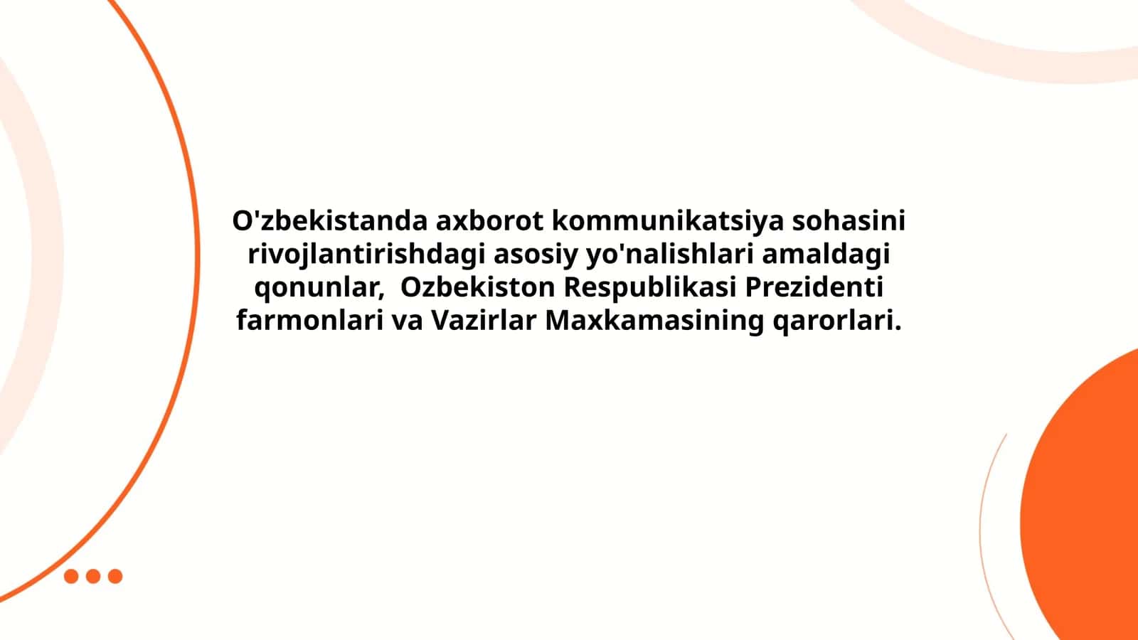 Axborot kommunikatsiya sohasini rivojlantirish