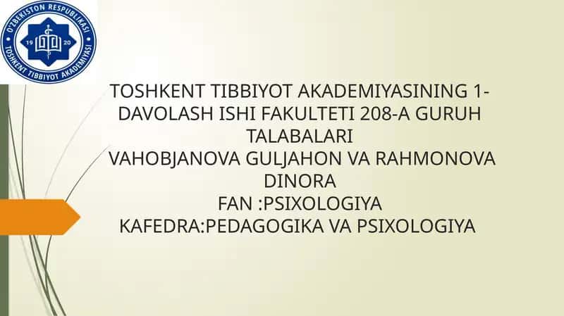 Ijtimoiy Guruhlar Fiziologiyasi