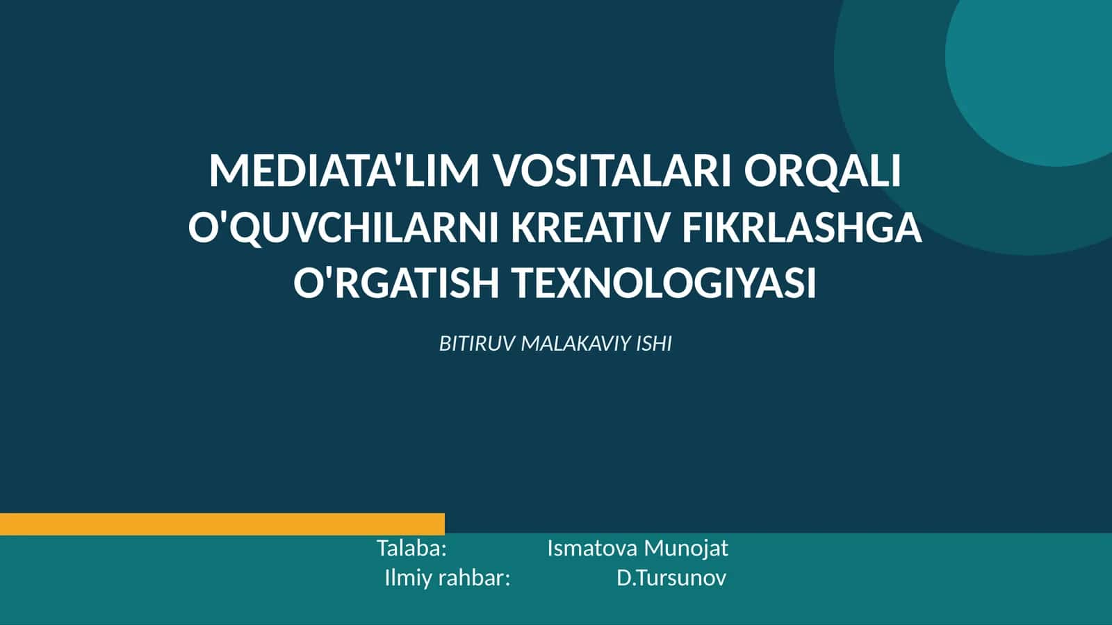 Mediata'LIM VOSITALARI ORQALI