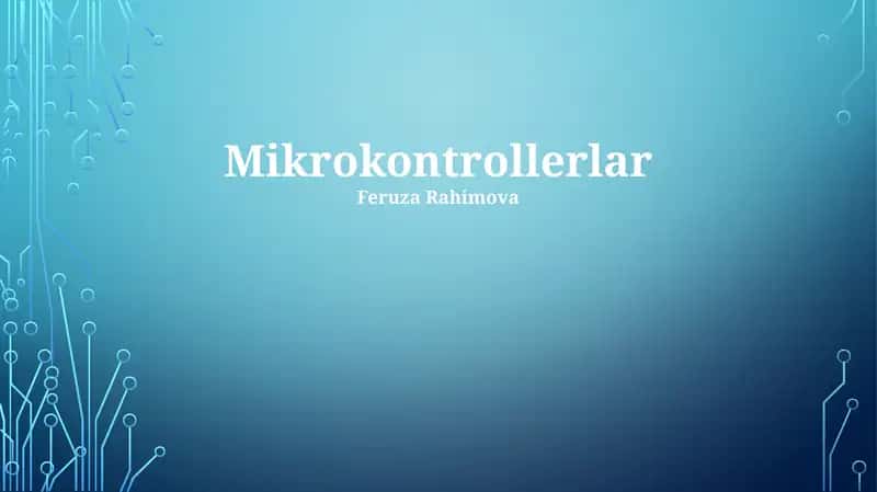 Mikrokontrollerlar