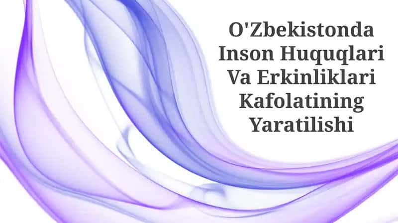 O'Zbekistonda Inson Huquqlari Va Erkinliklari Kafolatining Yaratilishi
