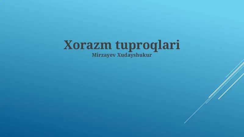 Xorazm tuproqlari