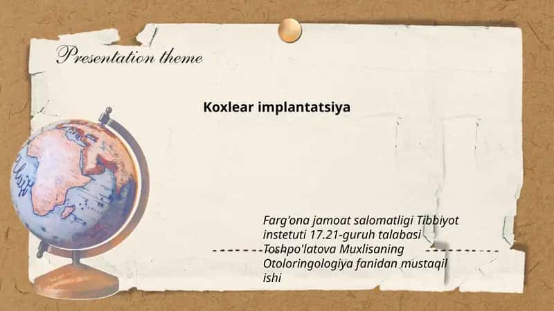 Koxlear implantatsiya