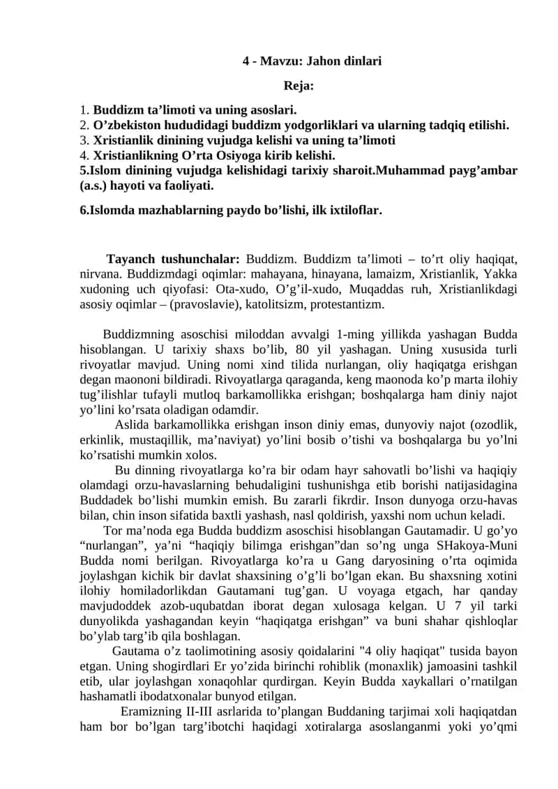 Buddizm Ta'limoti
