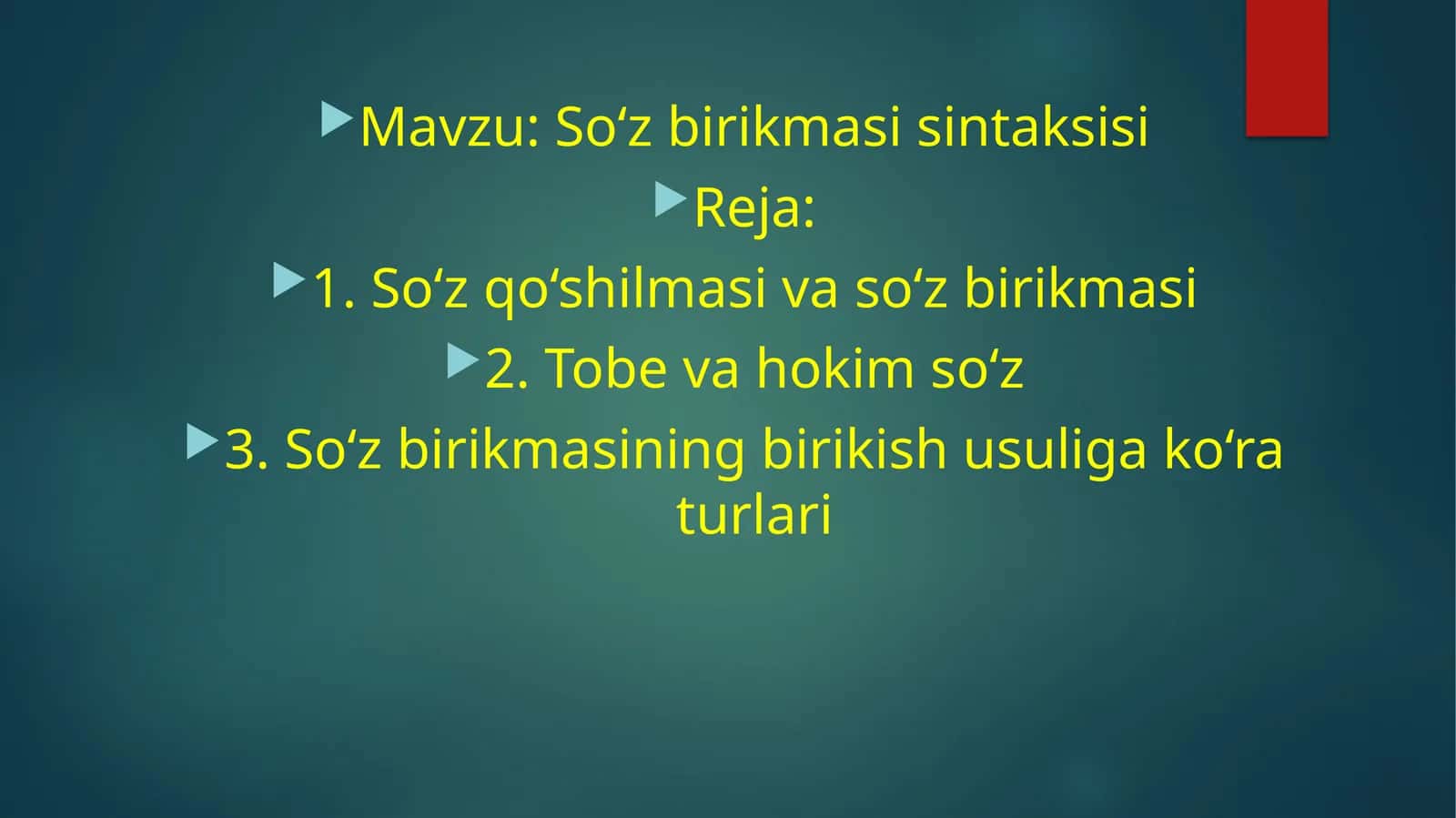 So‘z birikmasi sintaksisi