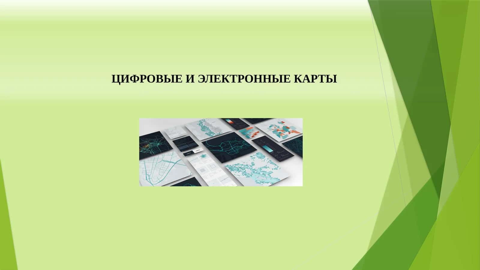 Цифровые и электронные карты