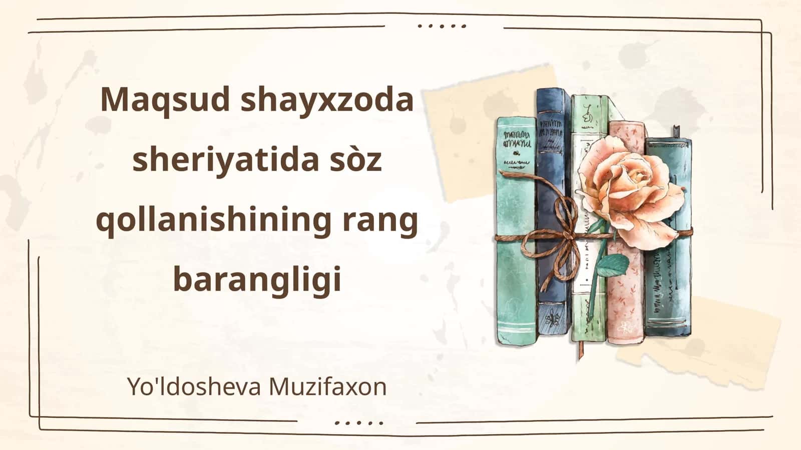 Maqsud shayxzoda sheriyatida sòz qollanishining rang barangligi