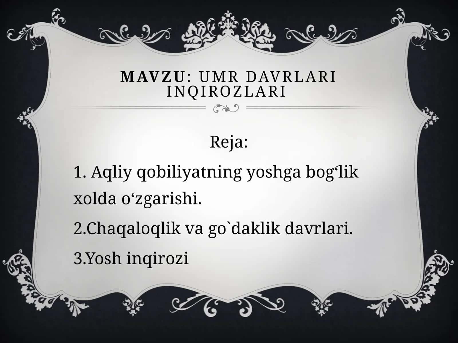 UMR DAVRLARI INQIROZLARI