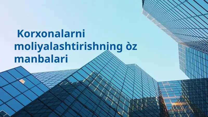 Korxonalarni moliyalashtirishning òz manbalari