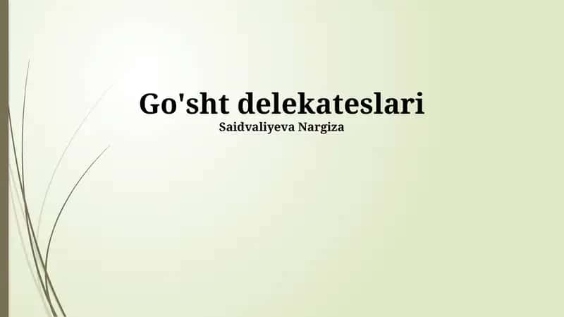 Go'sht delekateslari