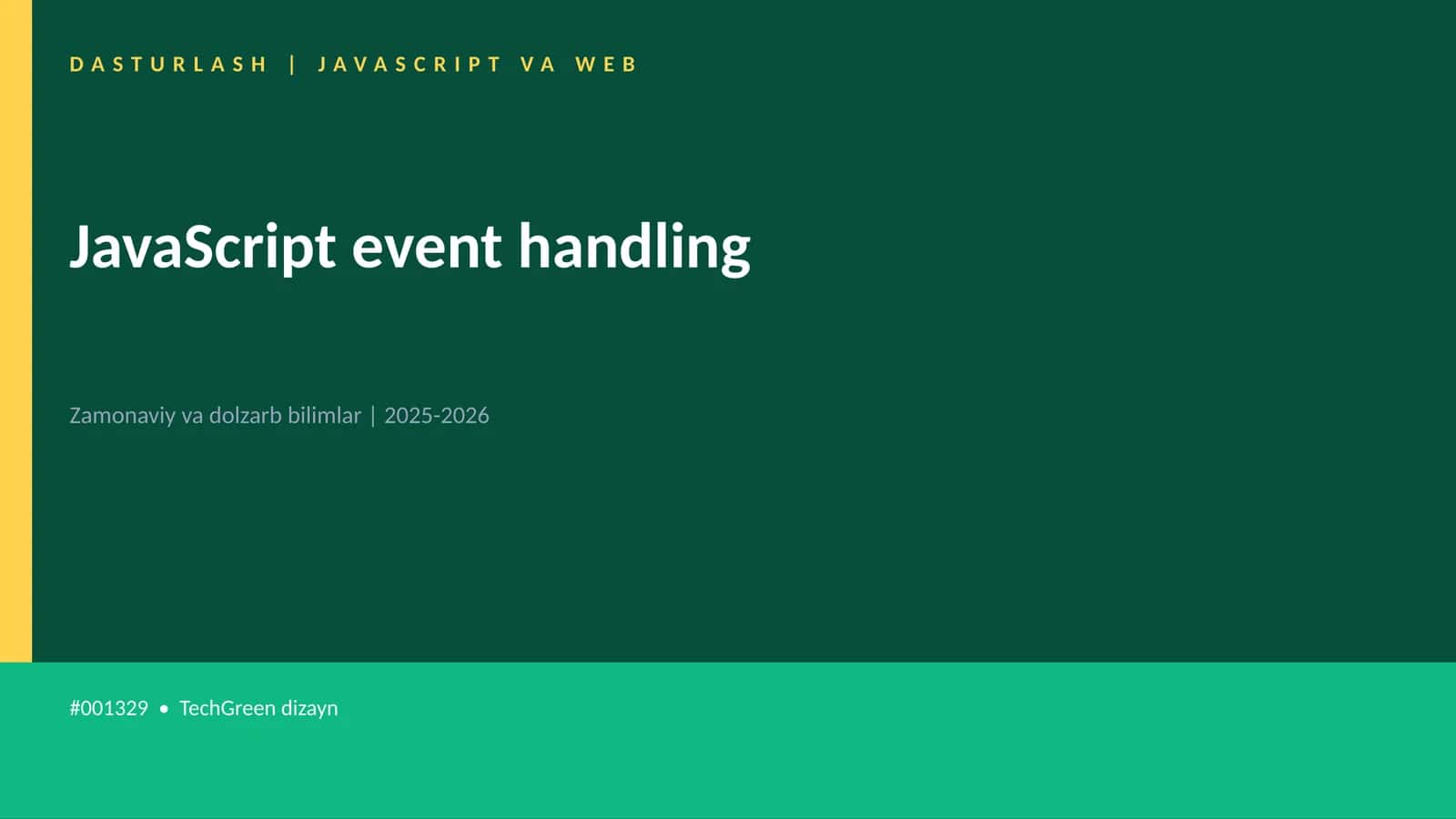 JavaScript event handling