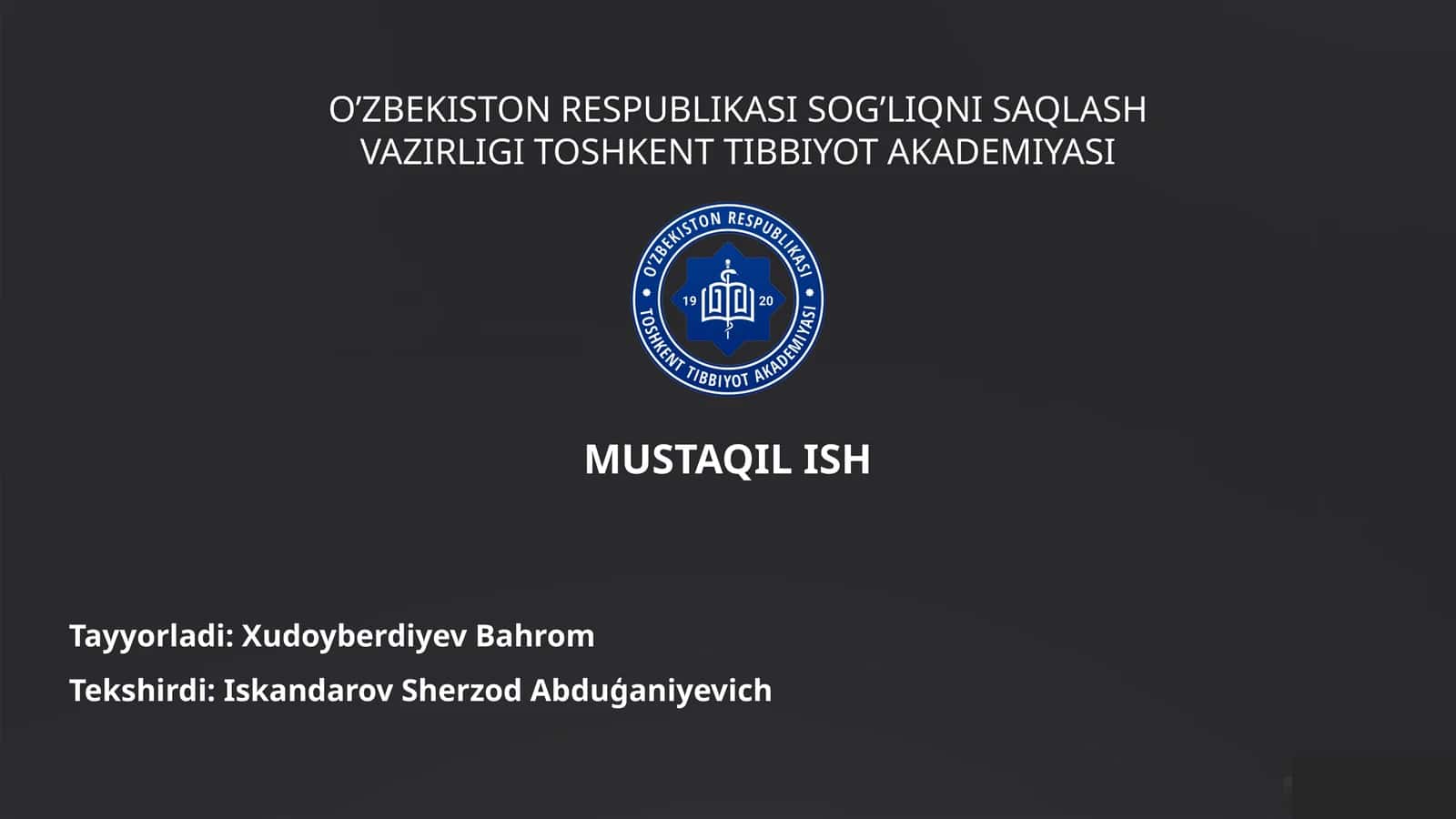 O'zbekistonda fuqarolik jamiyati institutlarining shakllanishi