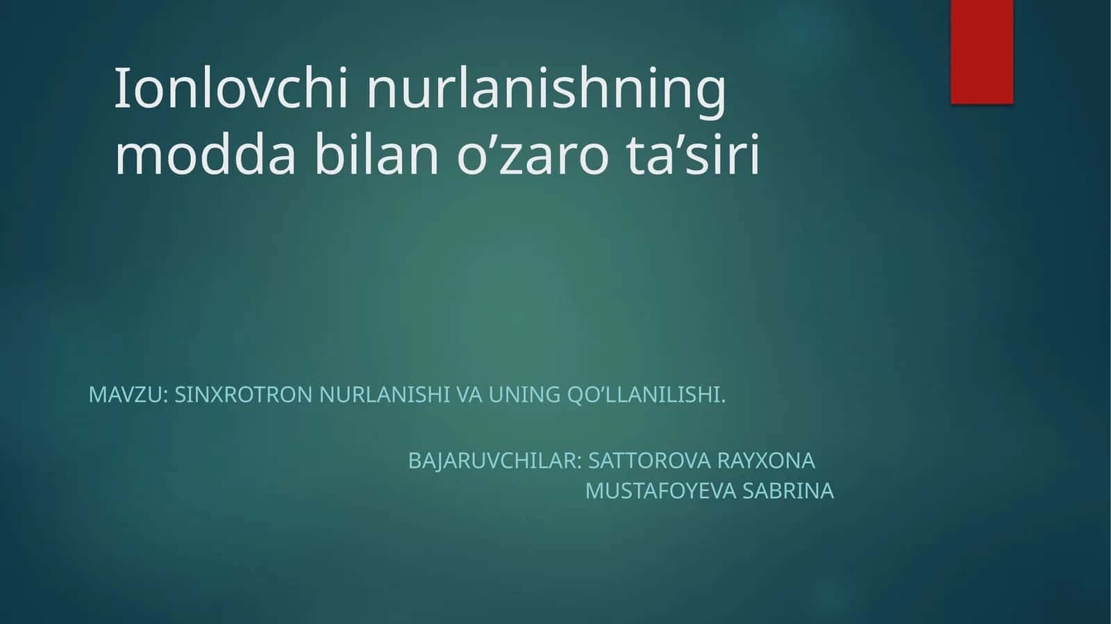 Sinxrotron nurlanishi