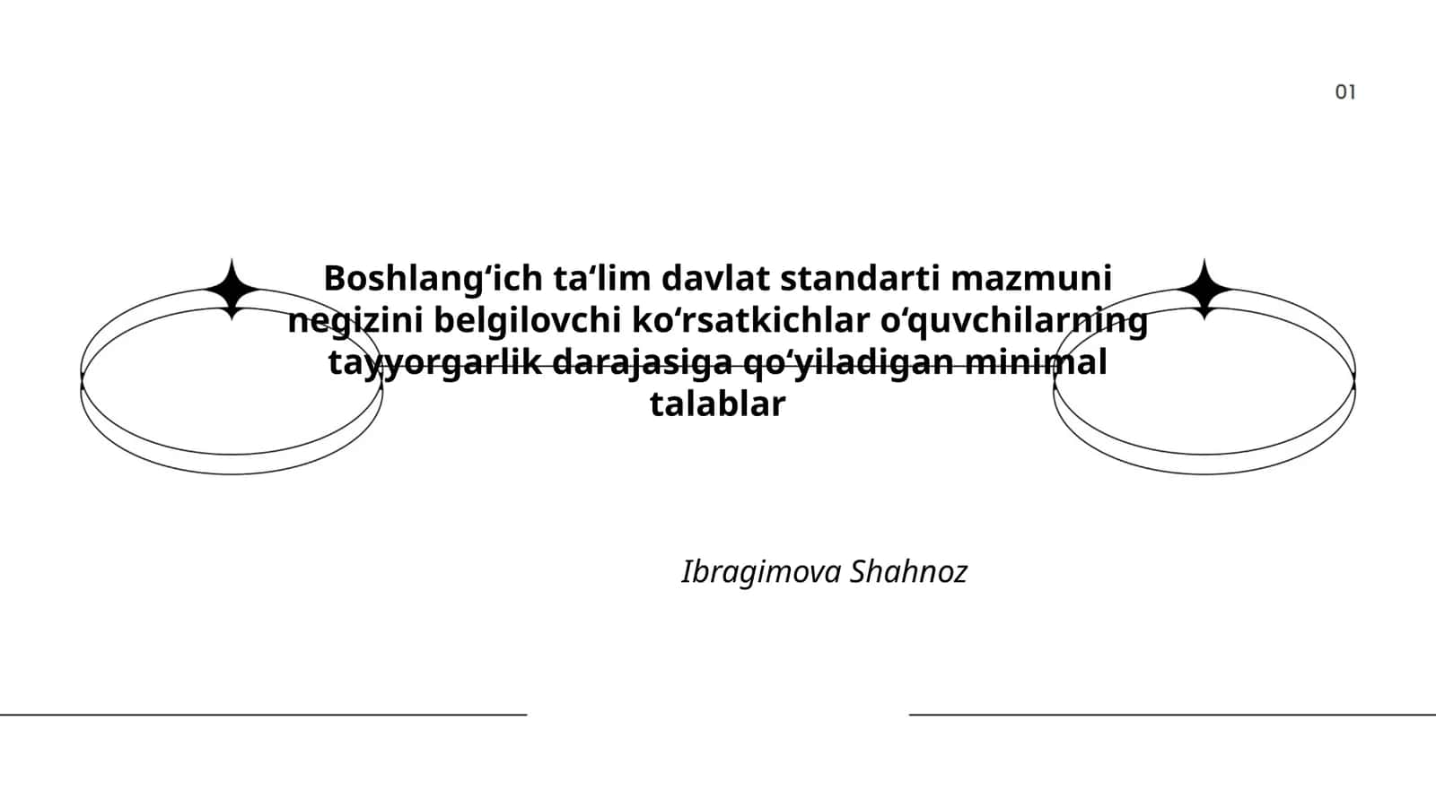 Boshlang‘ich ta‘lim davlat standarti mazmuni negizini belgilovchi ko‘rsatkichlar