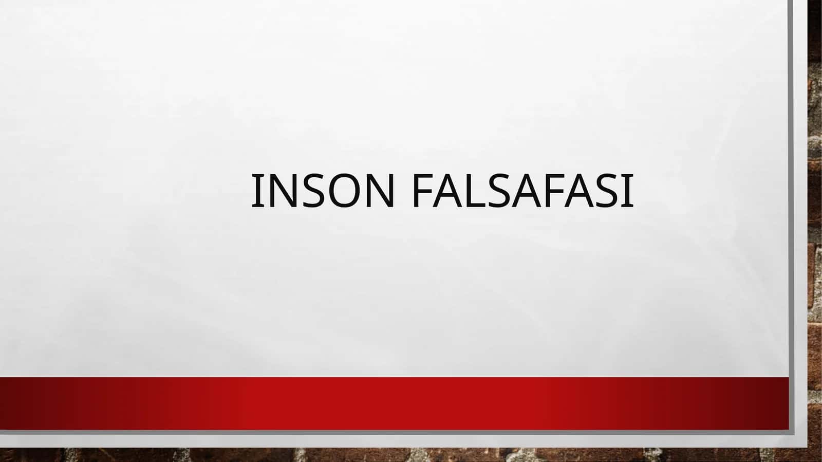 Inson falsafasi
