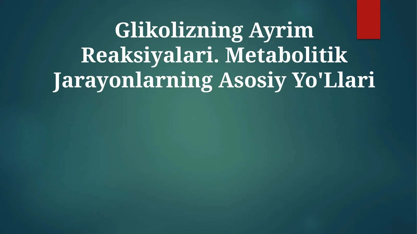 Glikoliz Ayrim Reaktsiyalari