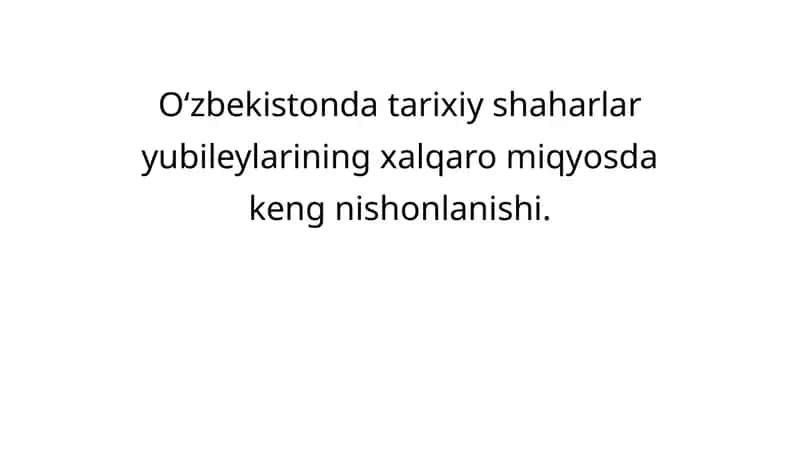 Tarixiy Shaharlar Yubileylari